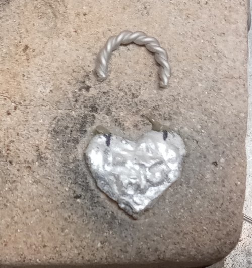 Judy Larson's Love Locks Heart Charm - , Metalwork, Butane Torch, Soldering, Solder, heart charm